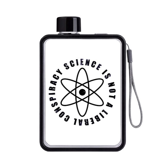 Science is not a liberal conspiracy Flat Water Bottles
