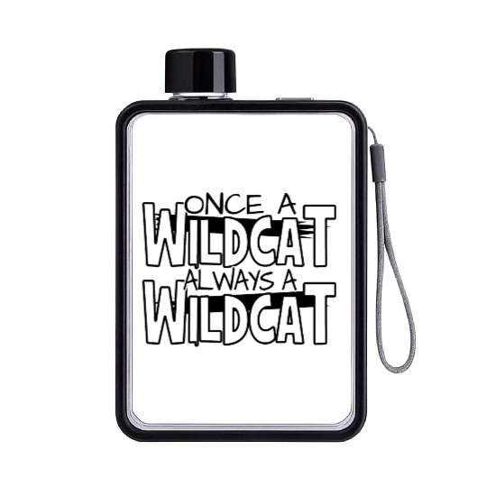 Once A Wildcat Always A Wildcat School Pride Flat Water Bottles