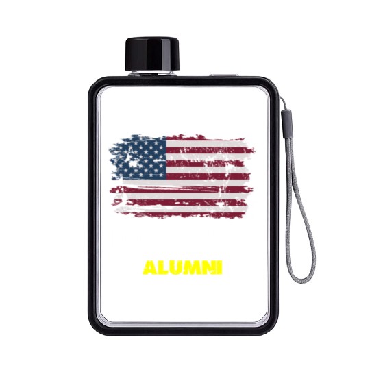 DD-214 Us Armed Forces Alumni American Flag Flat Water Bottles
