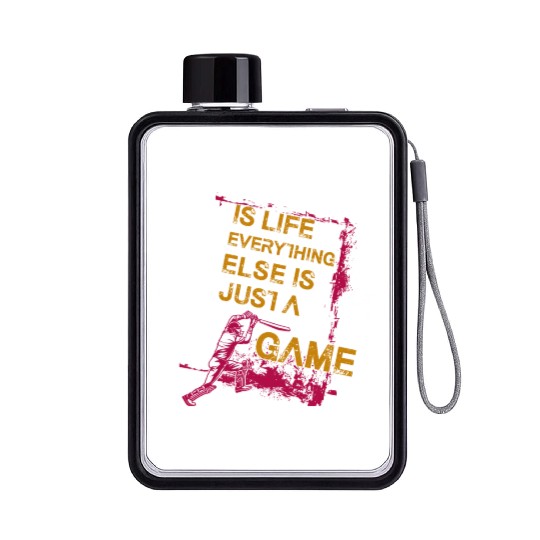 Cricket Is Life Everything Else Is Just A Game Flat Water Bottles