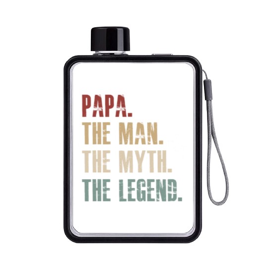 papa the man the myth the legend Flat Water Bottles