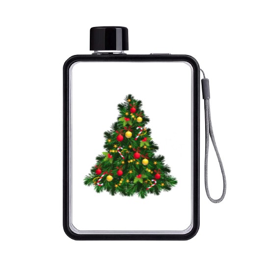 Image: Christmas tree Flat Water Bottles