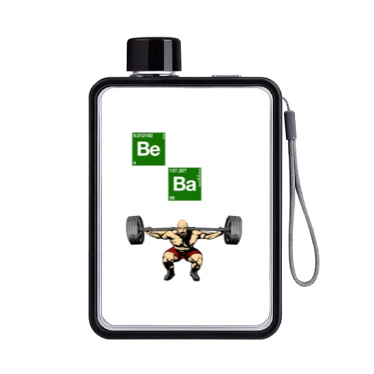 Bending Bars Walter White Gym Motivation Flat Water Bottles