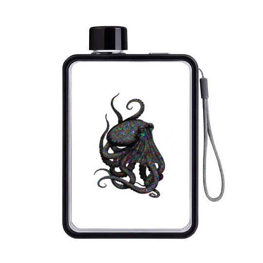 Octopus Psychedelic Flat Water Bottles