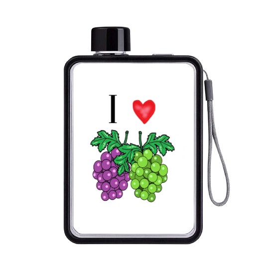 I love grape Flat Water Bottles