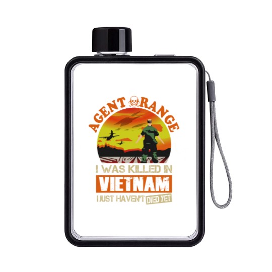 Agent Orange I Was Killed In Vietnam Flat Water Bottles