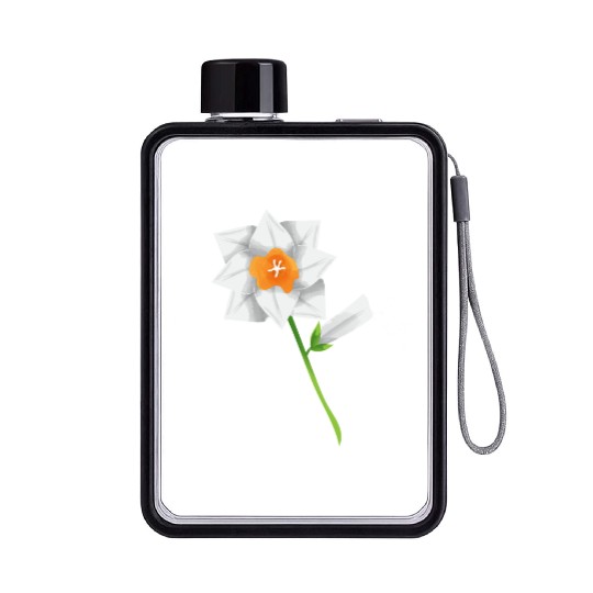 Flower Spring Daffodil Narcissus White - Gift Idea Flat Water Bottles
