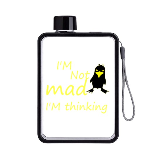 I'm Not Mad I'm Thinking Cute Angry Bird Flat Water Bottles