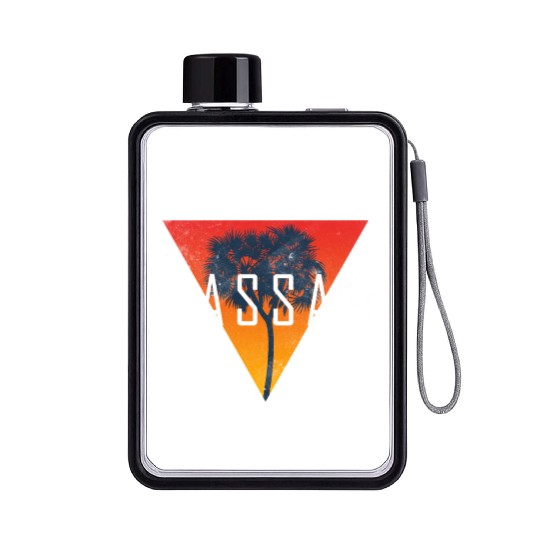 Bahamas Nassau Palms Holiday Flat Water Bottles