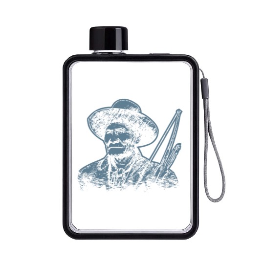 Geronimo Apache Native American Indian Warrior Flat Water Bottles