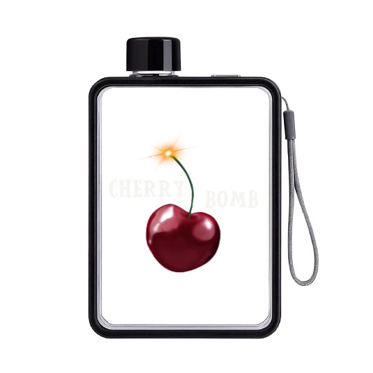 Cherry bomb big Flat Water Bottles