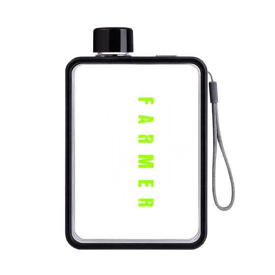 Tractor farmer america Flat Water Bottles