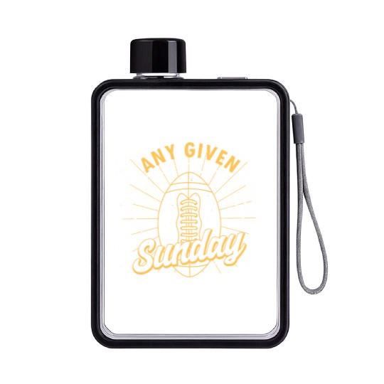 Any Given Sunday American Football Soccer Players Flat Water Bottles