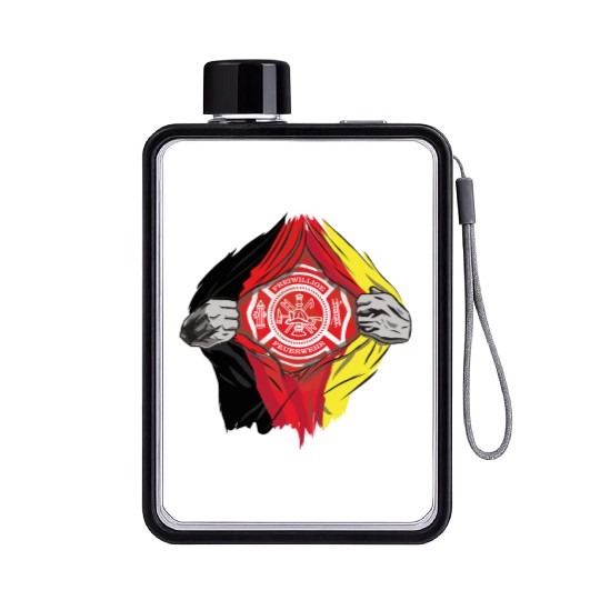 German Volunteer Fire Brigade Firefighter Flat Water Bottles