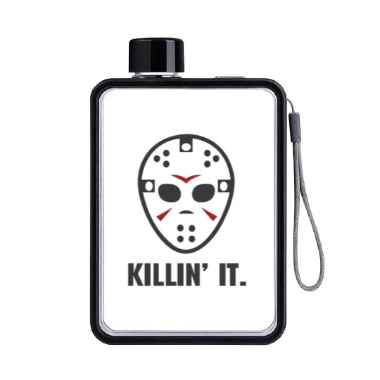 Killin It Friday 13TH Halloween Jason Mask Flat Water Bottles