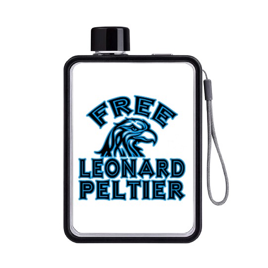 FREE LEONARD PELTIER eagle natives YStone Flat Water Bottles