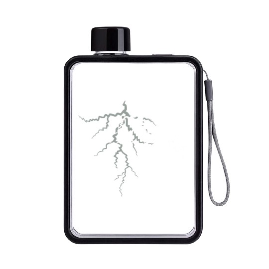 pattern lightning thunder weather storm storm elec Flat Water Bottles