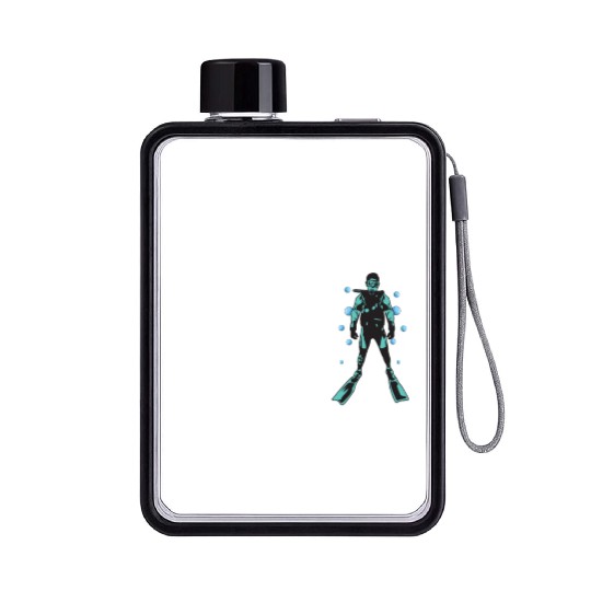 Scuba Diving Normal People Me Flat Water Bottles