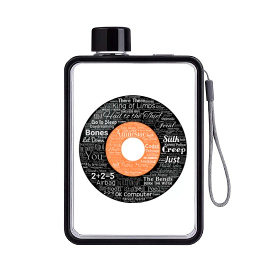 Radiohead Albums and Songs Flat Water Bottles