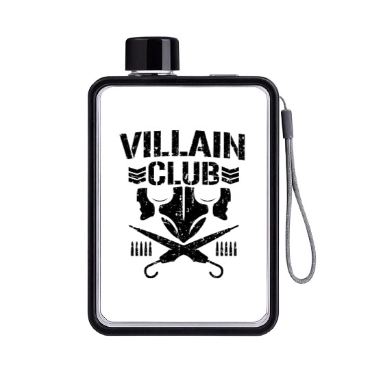 villain bullet club Flat Water Bottles