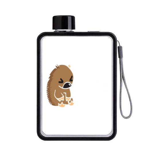 Cuddly But Muscular Wombat Sweet Australia Wild Flat Water Bottles
