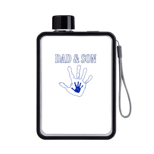Dad And Son Matching Flat Water Bottles - Best Friends for Lif