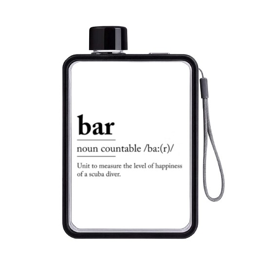 Scuba Diving Saying Flat Water Bottles