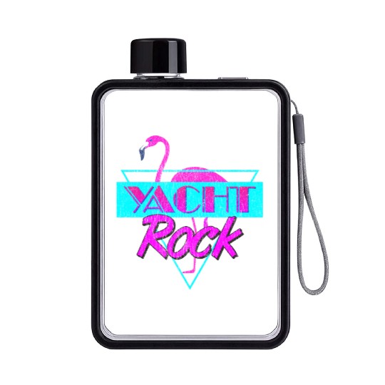 Yacht Rock Retro Flamingo Flat Water Bottles