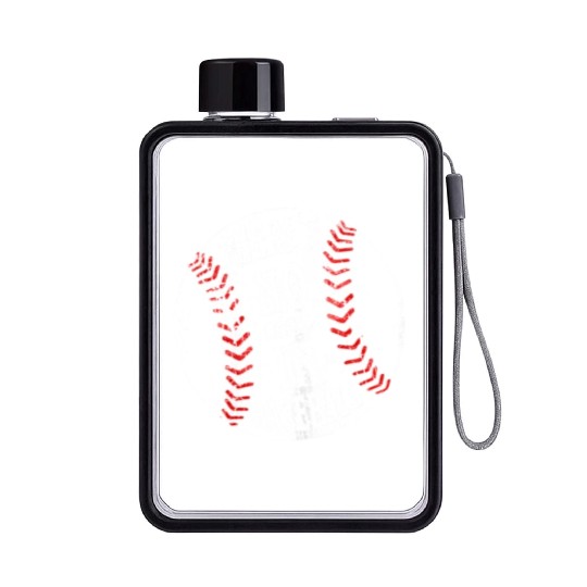 There's No Crying In Baseball I Love Sport Softba Flat Water Bottles