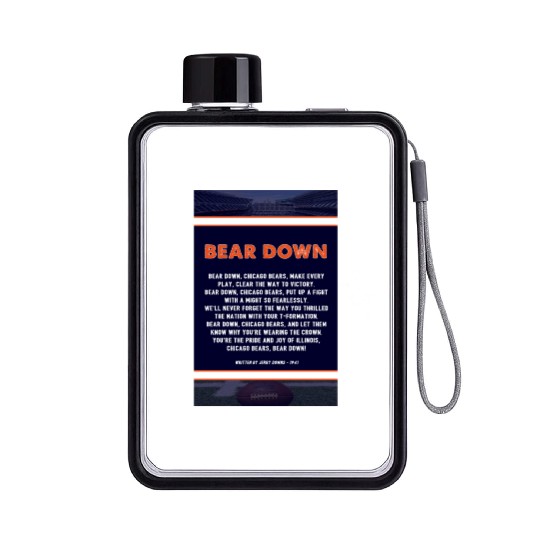 Bear Down Lyrics Poster Flat Water Bottles