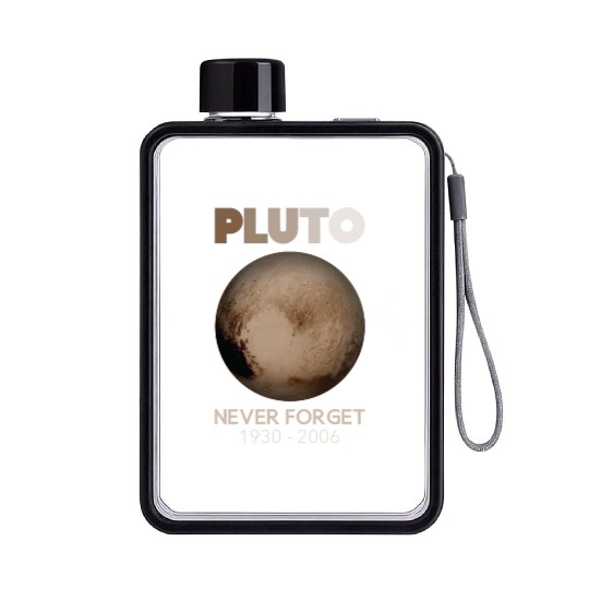 Pluto Never Forget 1930-2006 Flat Water Bottles