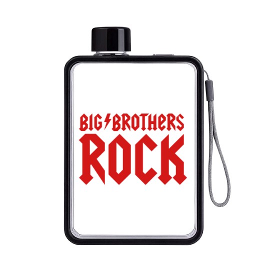 Big Brothers Rock little brother sister Bro Sis Flat Water Bottles