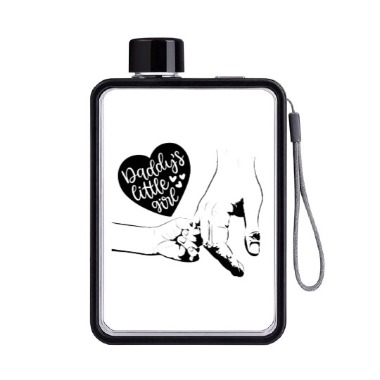 daddy little girl,daddy daughter Flat Water Bottles,daddy&me