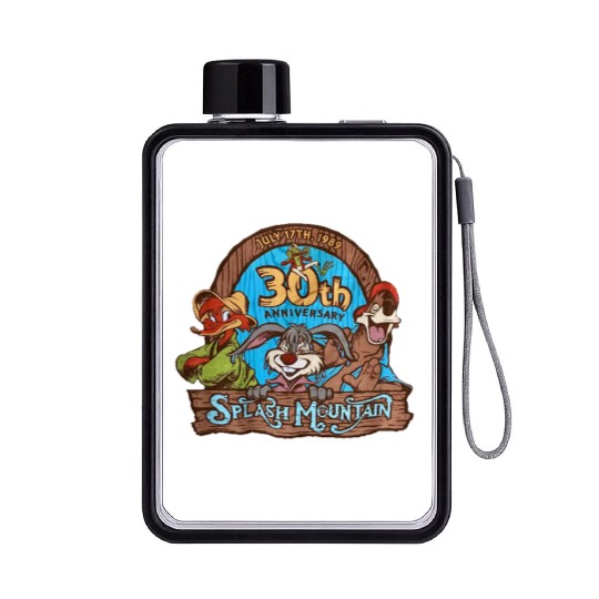 splash mountain Flat Water Bottles