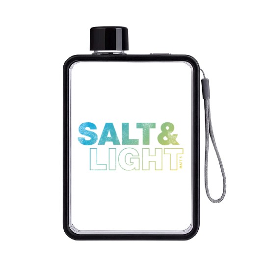 salt and light Flat Water Bottles