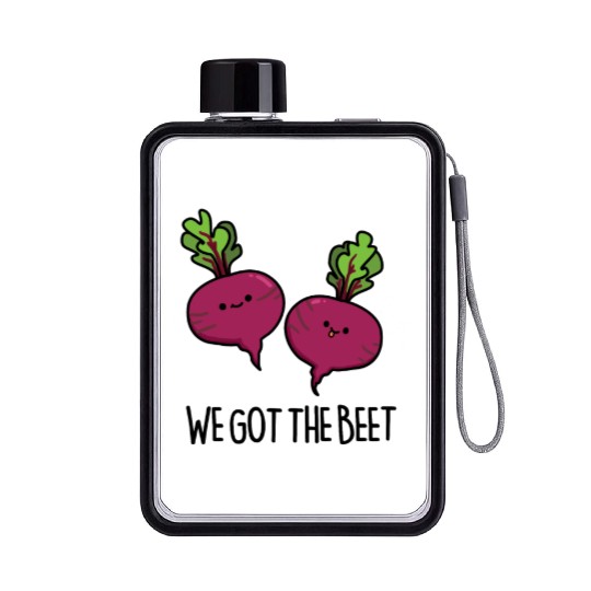 We Got The Beat Cute Vegetable Pun Flat Water Bottles