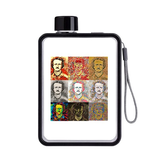 Unique Portrait Reveals Young Edgar Allan Poe Flat Water Bottles