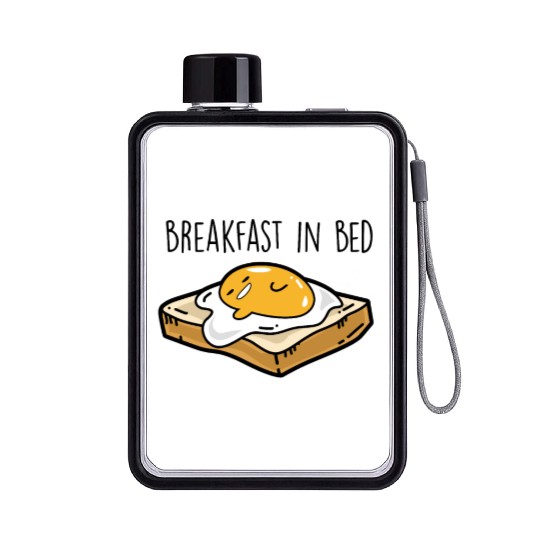 Fried egg toast - Breakfast in bed Flat Water Bottles