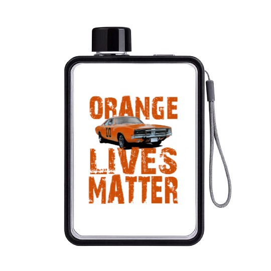 General Lee Dukes Of Hazzard Retro Orange Lives Flat Water Bottles