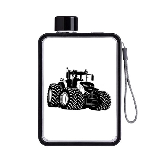Tractor - farmer - agriculture - farm Flat Water Bottles