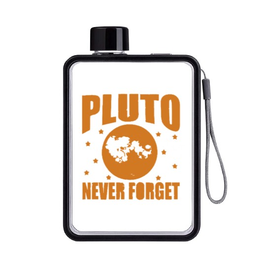 Pluto Never Forget Flat Water Bottles