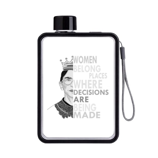 Ruth Bader Ginsburg Flat Water Bottles
