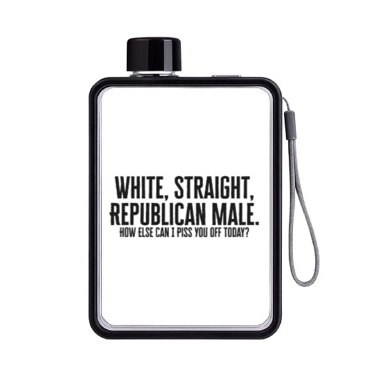 White, Straight, Republican Male How Else Can I Pi Flat Water Bottles