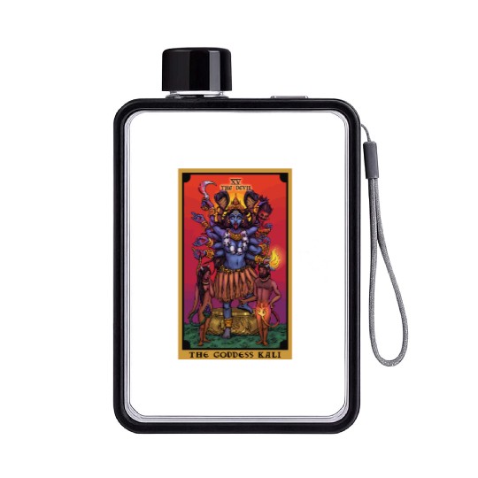 The Goddess Kali The Devil Tarot Card Hindu Indian Flat Water Bottles