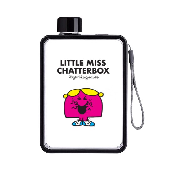 Mr Men Little Miss Chatterbox Flat Water Bottles