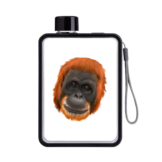 Orang-Utan Monkey Ape Flat Water Bottles