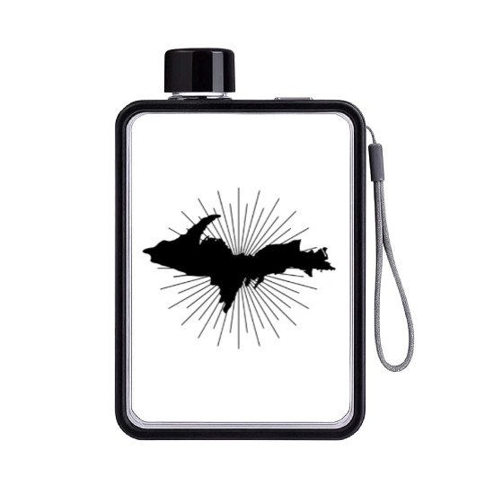 Upper Peninsula Of Michigan Flat Water Bottles