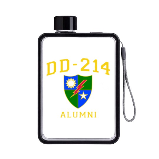 US Army Ranger Veteran DD214 Alumni Logo Insignia Flat Water Bottles