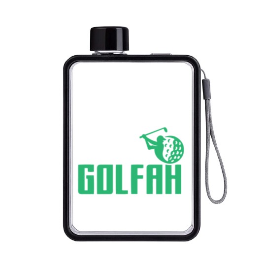 Funny New England Accent, Wicked Good Golfer Gift Flat Water Bottles
