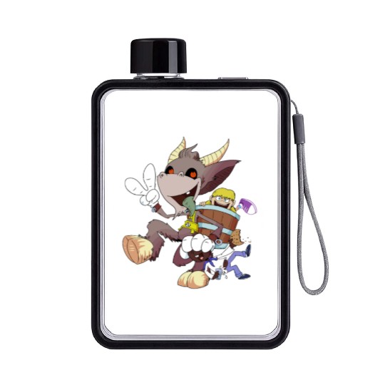 Kids Love Krampus Season Flat Water Bottles